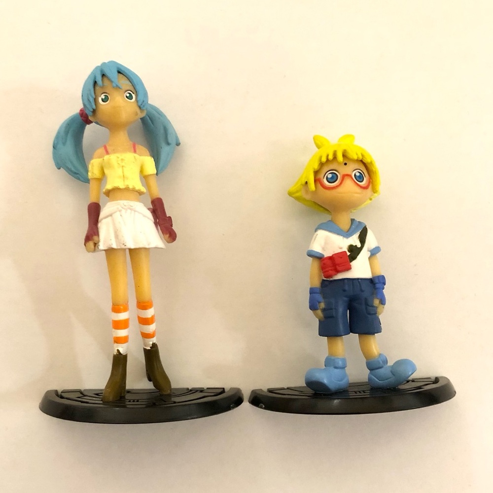 Bakugan Runo Misaki and Marucho Marukura PVC Figures 2008 Rare Battle Brawlers